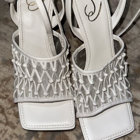 Sam Edelman Candice Sandal in Bright White womens heels size 9 - Picture 7 of 10